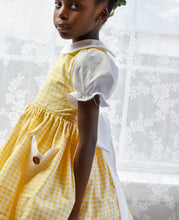 Load image into Gallery viewer, Yellow gingham Sibling set
