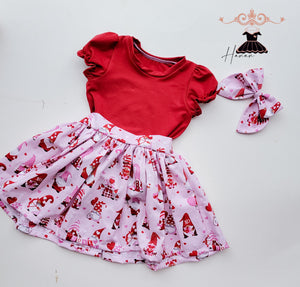 Gnomes valentine skirts