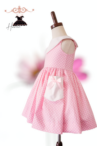 Pink polka dot dress