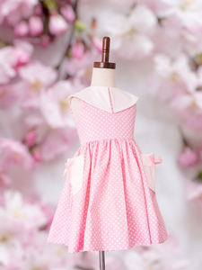 Pink polka dot dress