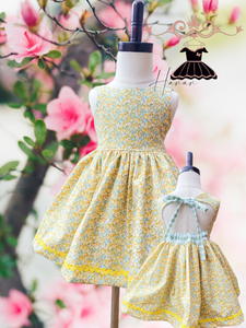 Yellow floral dress