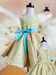 Twirl yellow floral dress